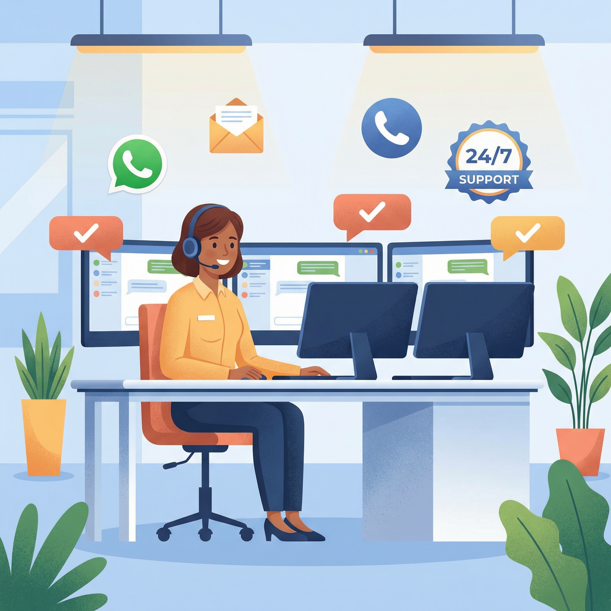 24小时在线客服支持